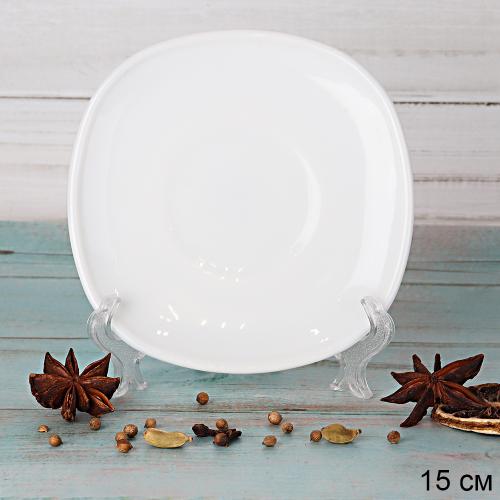 Блюдце 150 мм белое квадратное FBD220 (WHITE ) /уп 6/96/ 