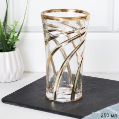 Стакан 250 мл / 1915-6DD /уп 12/ золото