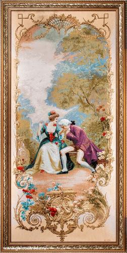 Картина гобелен 73х157 Свидание в саду / 10037-4/ иваново 