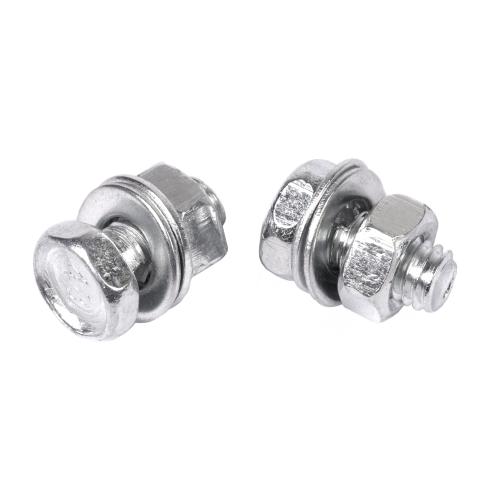 Зажим винтовой тормозного троса 1 шт, комплект (гайка/болтик-гайка-колечко) /уп 50/ 