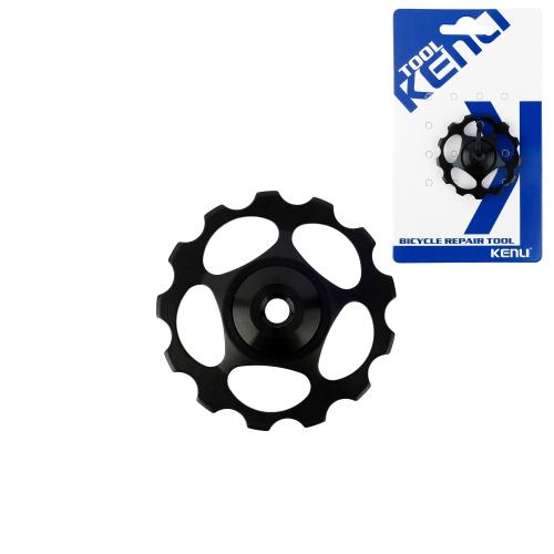 Ролик натяжителя заднего переключателя 13T . Алюминиевый. KENLI /KL-4011F/ черный/ уп200/