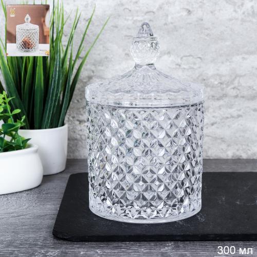 Сахарница 300 мл 8,5х14 см прямая резная / DGF7896 /уп 48/