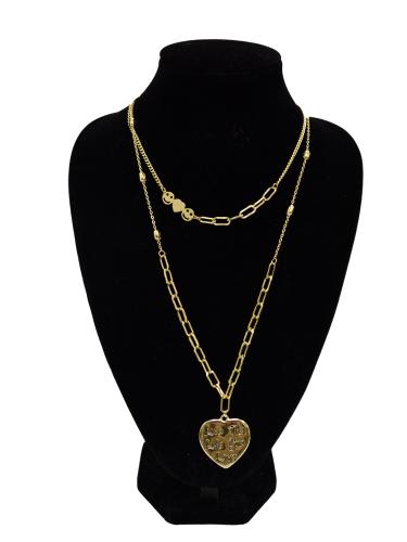 Колье многослойное Цепь 40-56 см / GTP-21 /уп 12/золото