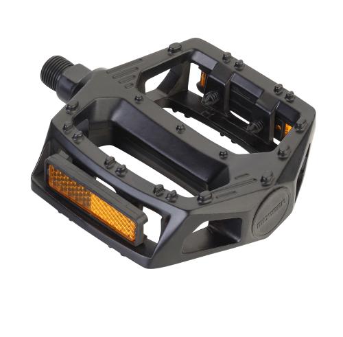 Педаль MTB MIXIEER MX-P550, 9/16 резьба, ALU корпус, сталь. подшипник, 110х105мм, с рефлектором, 2S ось, картридж, black, 1 пара /уп50/