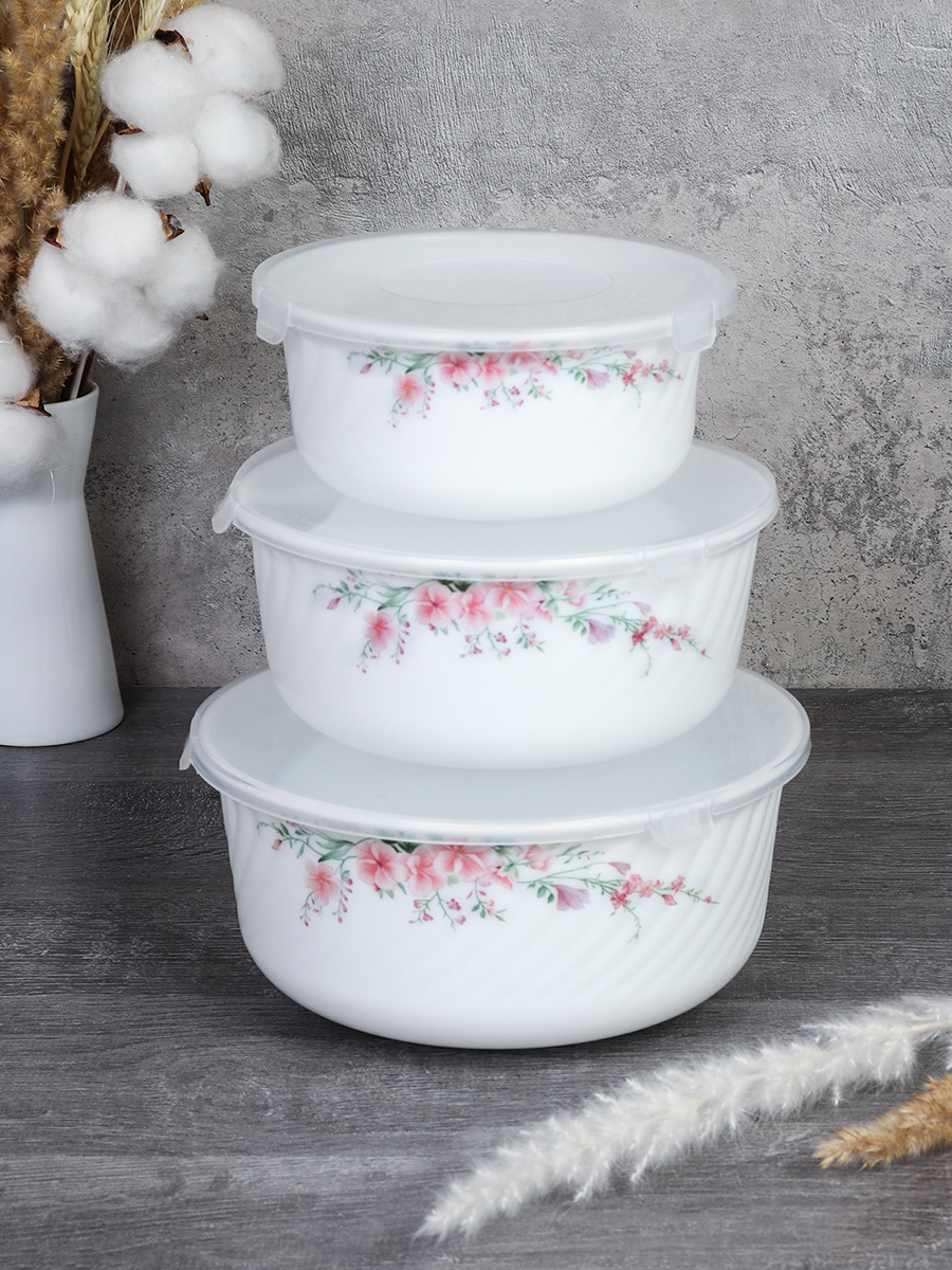 Салатник с крышкой 3 предмета / HDW3B-XN (7482) /уп 12/ Нежность