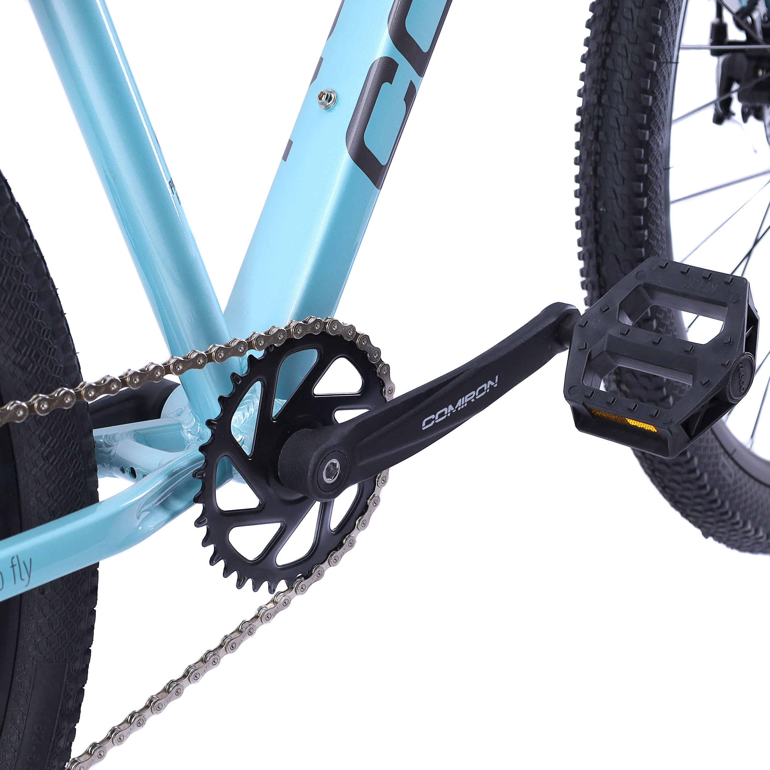 Велосипед 27,5" рама 17" 1x10sp COMIRON DESIRE голубой дымный