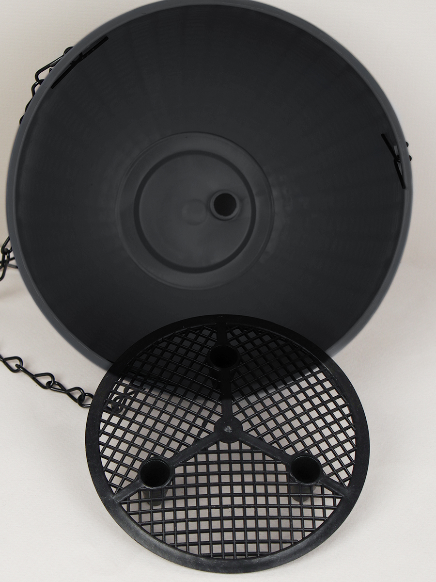 Кашпо подвесное пластик 16х11 см ЧЕРНЫЙ 1,2 литра / P7207 /уп 160/753929     