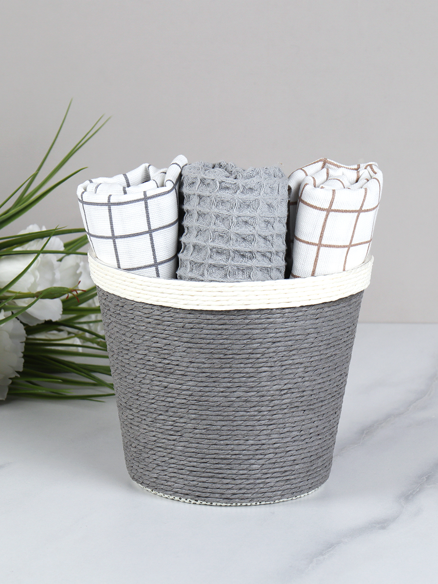 Корзина плетеная 12,5х15 см / CW87-8 /уп 300/кашпо