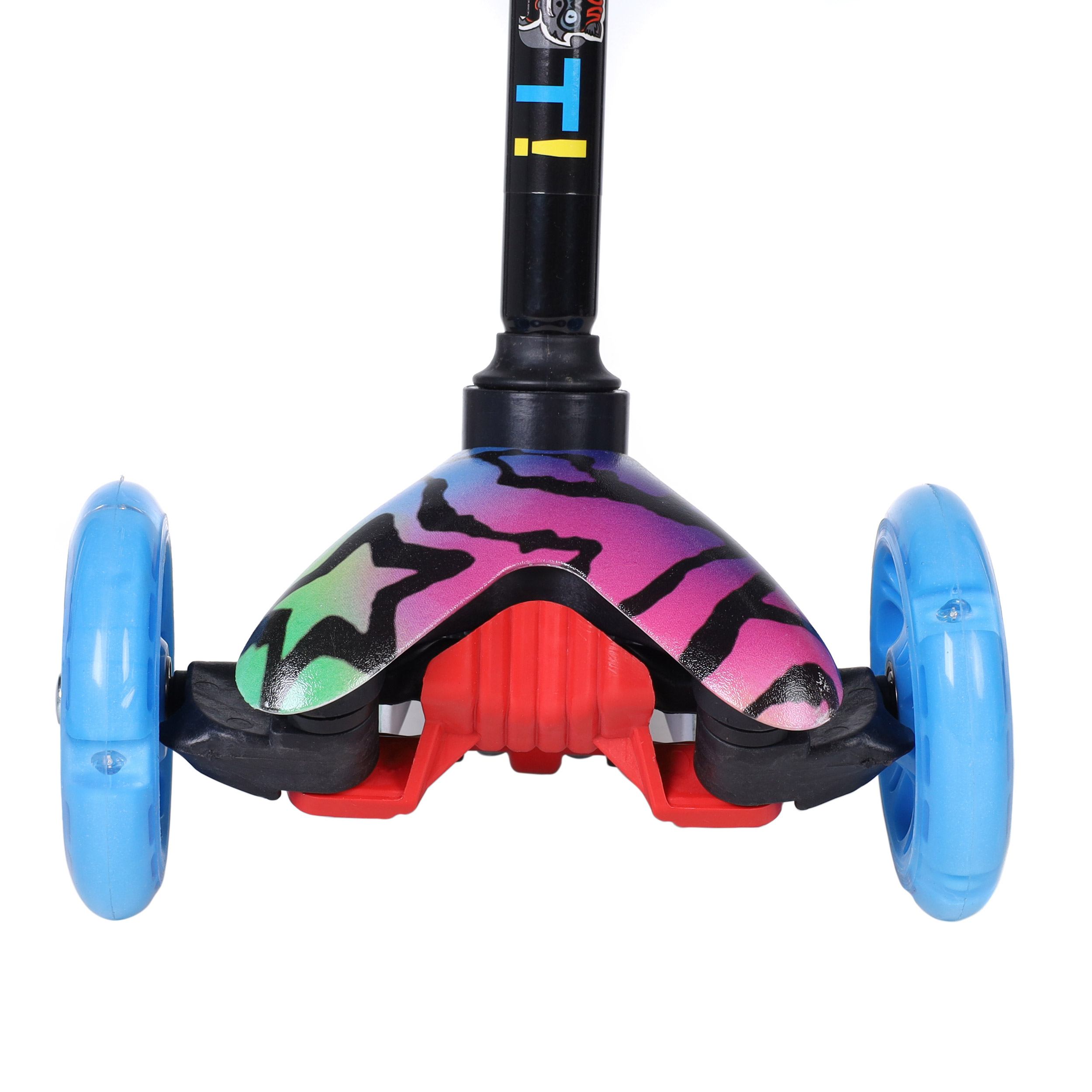 Самокат трехколесный для детей от 2-х лет Yeenot GT4105P36, нагрузка до 30кг, вес 1,8кг, светящиеся колёса PU 110мм, цвет Звёзды БК/уп10