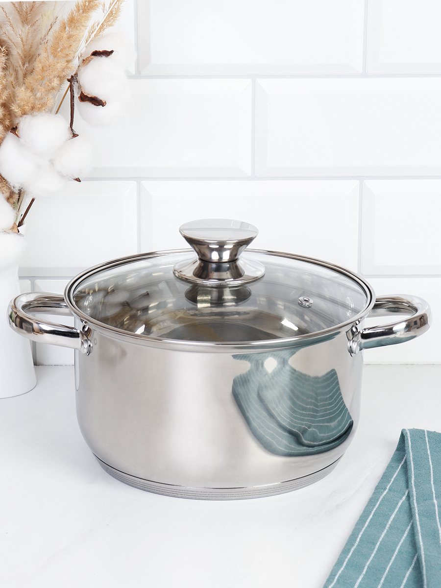 Кастрюля 3,2 л, Аванта / LB-1106-8B-3,2 /уп 1/ индукция/ Гофрокороб/ KISIGA