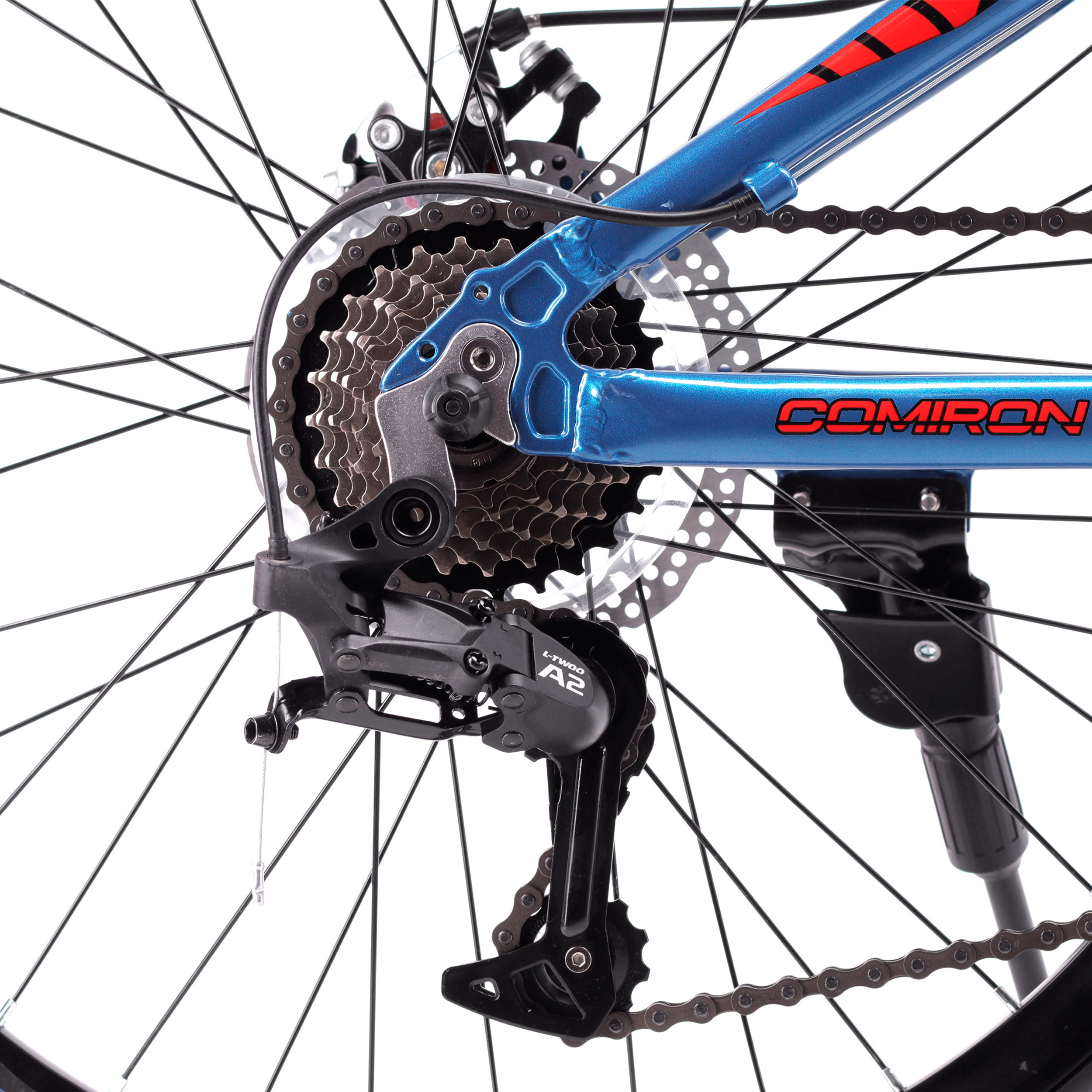 Велосипед 24" рама 13" 7sp COMIRON REBEL сине-красный