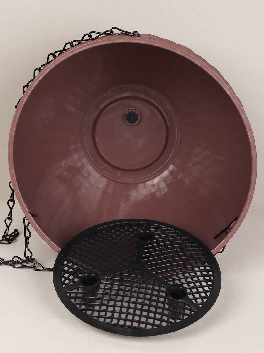 Кашпо подвесное пластик 16х11 см КОРИЧНЕВЫЙ 1,2 литра / P7207 /уп 160/753929     