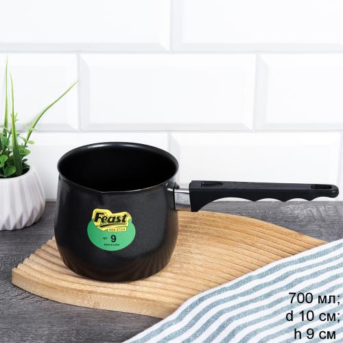 Ковш 0,7 л с антипригарным покрытием /индукция/ MOL-9 /уп 100/