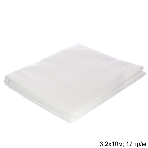 Нетканый укрывной материал СУФ 17 г/м2 (3,2х10 м) ЗЕЛЕНЫЙ ЛУГ, белый, пакет (22)