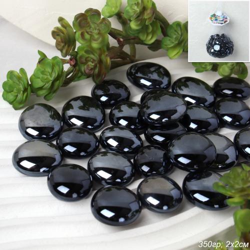 Декоративные камни 350г черные перламутор / 7-21/4 /уп 50/80/