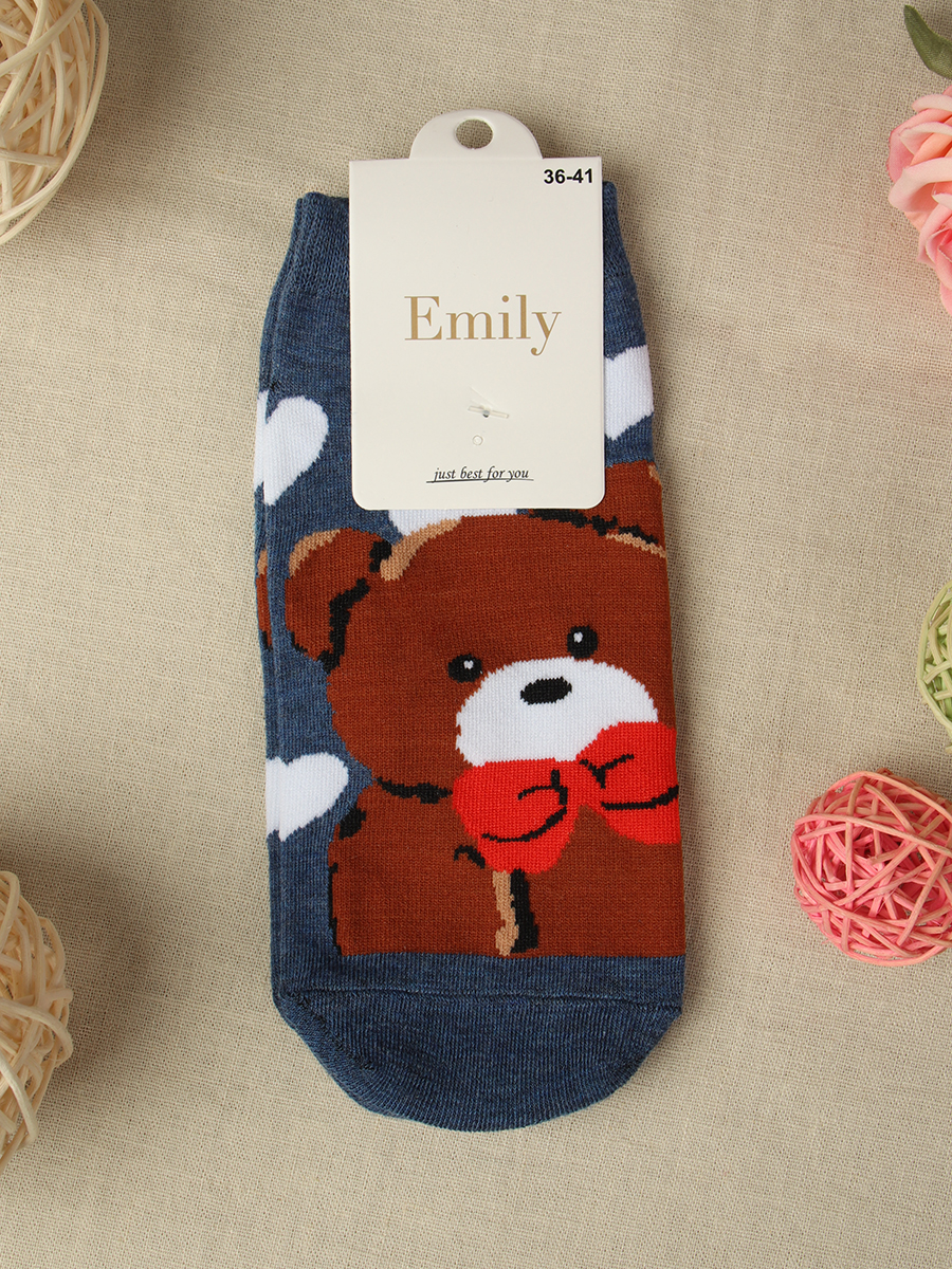 Носки р. 35-40 Медведь короткие / L813 /уп 10/1200/ ОДНА ПАРА/ МАРКА