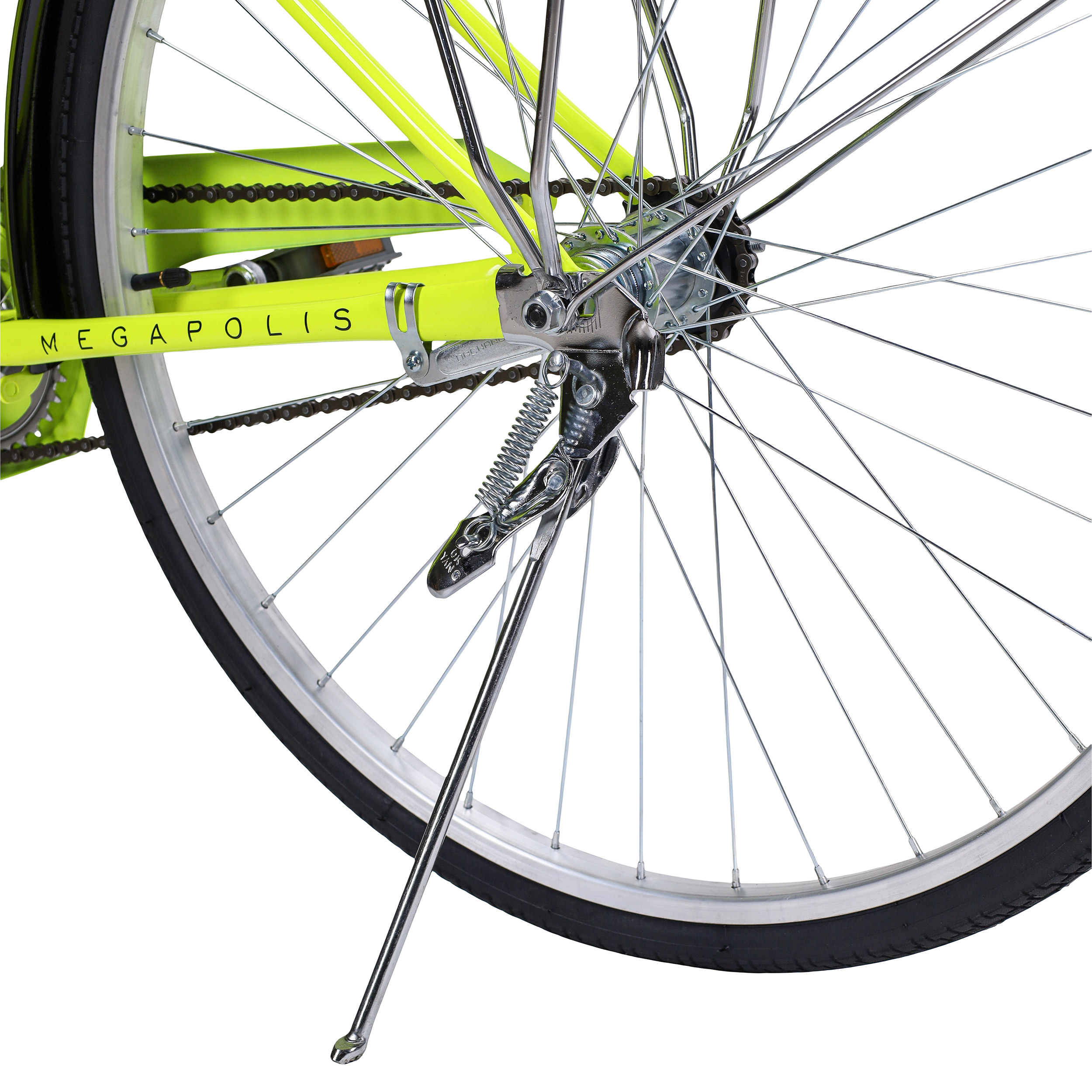 Велосипед городской MEGAWHEELS MEGAPOLIS 26" одна скорость, ножной тормоз, лайм