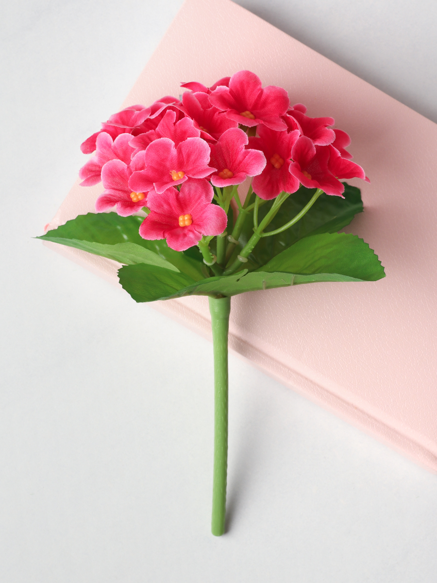 Цветок искусственный КРАСНЫЙ Фиалка 22 см / W01316-2 /уп 112/300/600/ 738968     