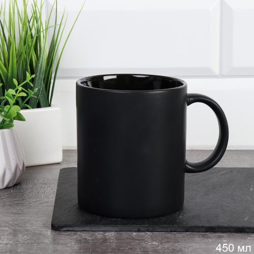 Кружка 450 мл / WRF-141 /уп 48/уп 10/ Черная/ мужская