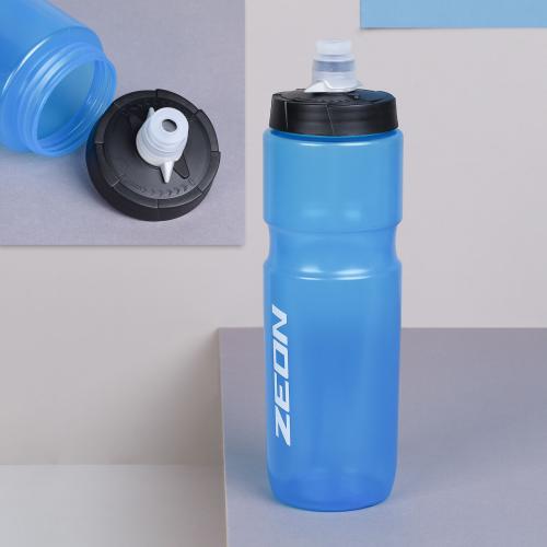 Бутылка для воды велосипедная ZEON WB226 гоночная, клапан кэмэлбак, пищевой hi-quality PP, 750ML цвет blue/уп100