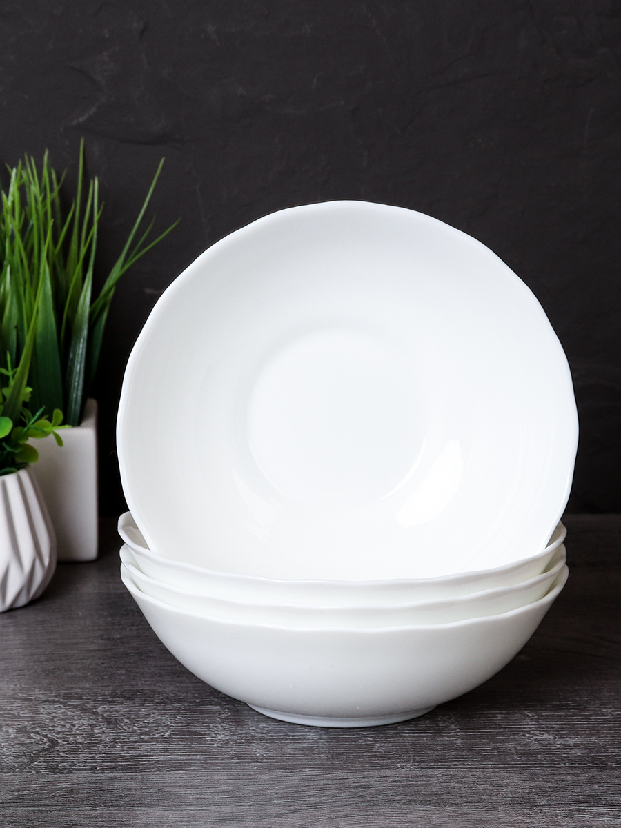 Набор суповых тарелок 4 штуки 480 мл Классика белая / HW60 (WHITE) /уп 18/ 735493