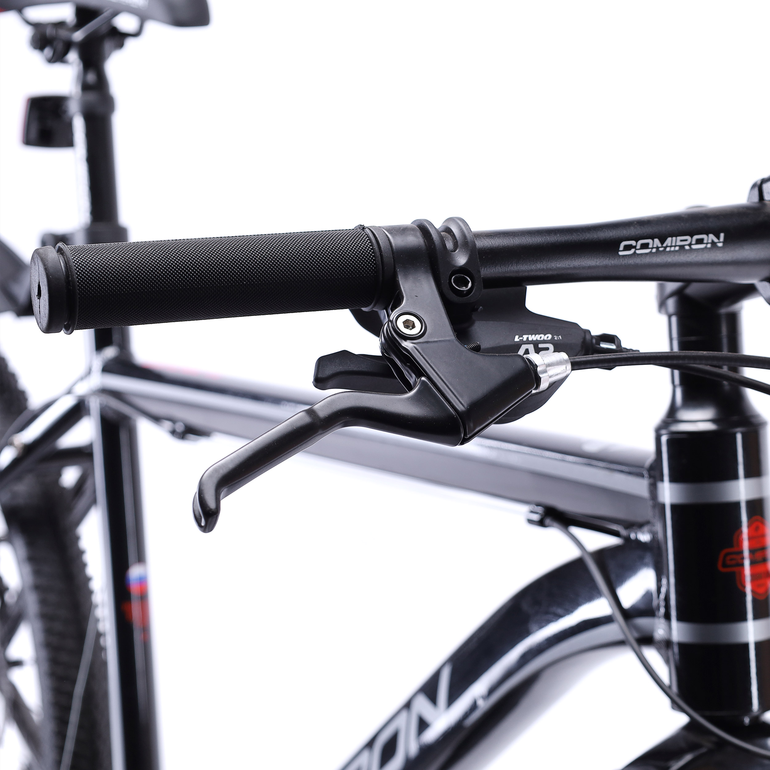 Велосипед 26" рама 19" 21sp COMIRON UNIVERSE чёрный глосс серый красный