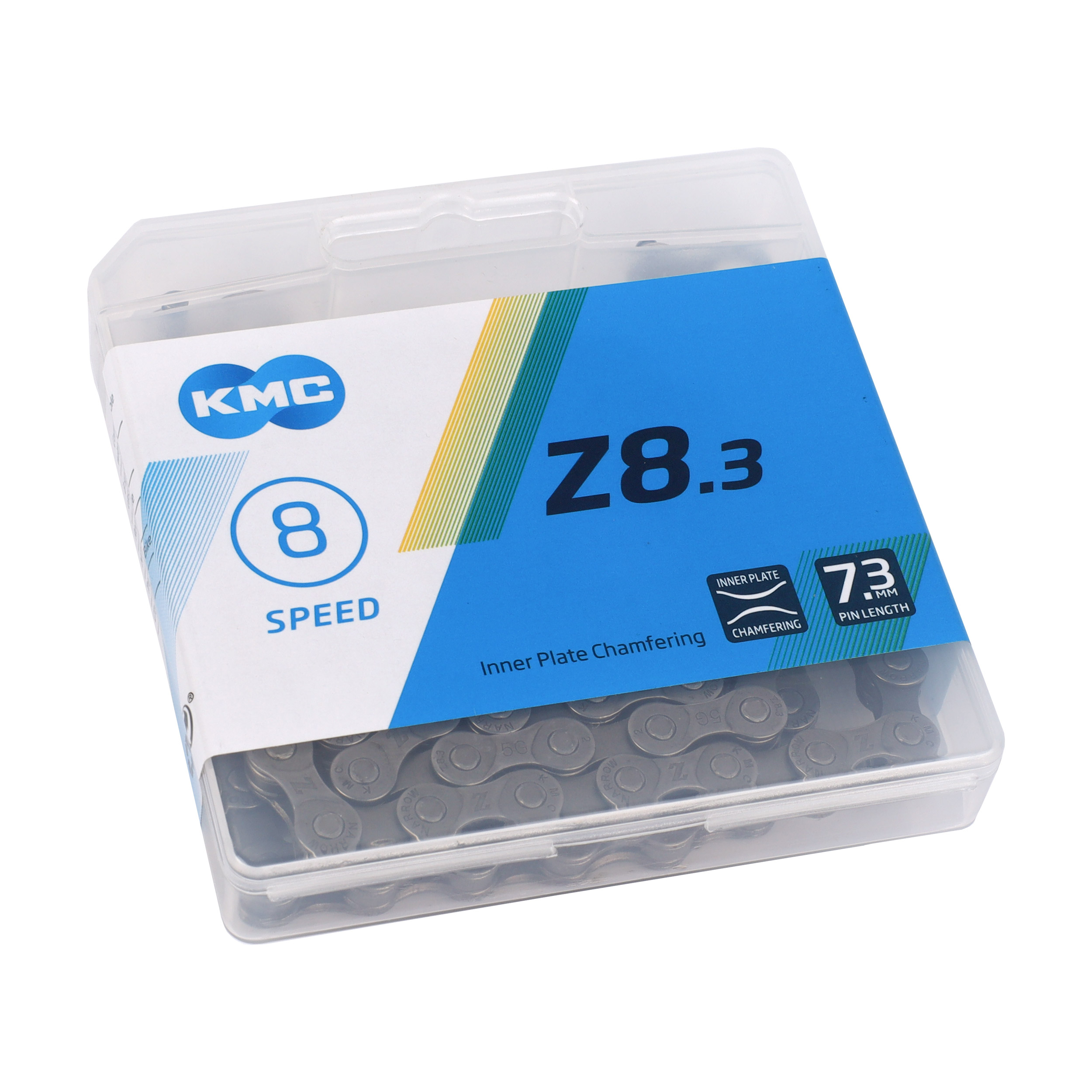 Велосипедная цепь KMC 6/7/8 speed. Z8.3. 1/2"x3/32"116звеньев. С замком./уп 30/