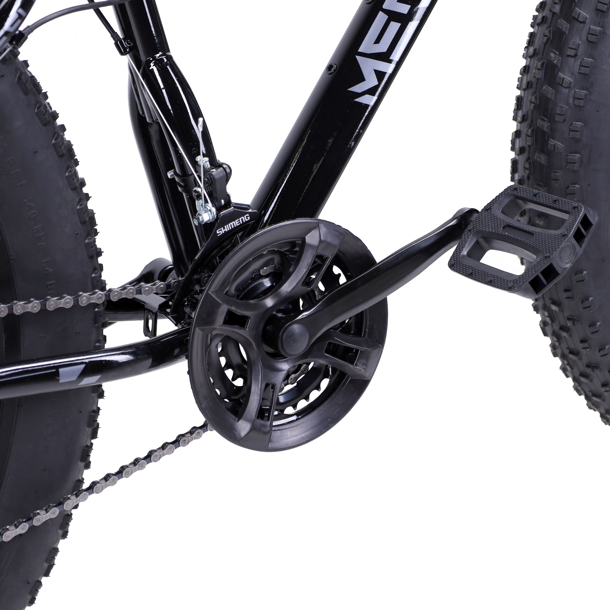 Велосипед фэт-байк 26"x4" рама 17" 21sp MEGAWHEELS FAT чёрный