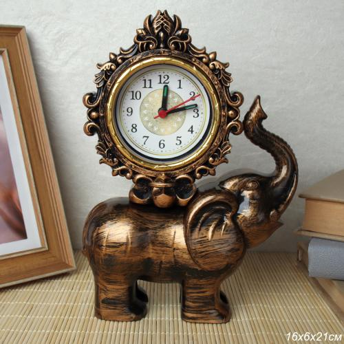 Часы статуэтка Слон 15х6х21 см / HX3214 /уп 96/ 