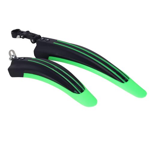 Крылья для велосипеда с колёсами на 24-26" комплект 2 шт. Цвет: Черный/Зеленый. / PGCNG-33 /уп 100/