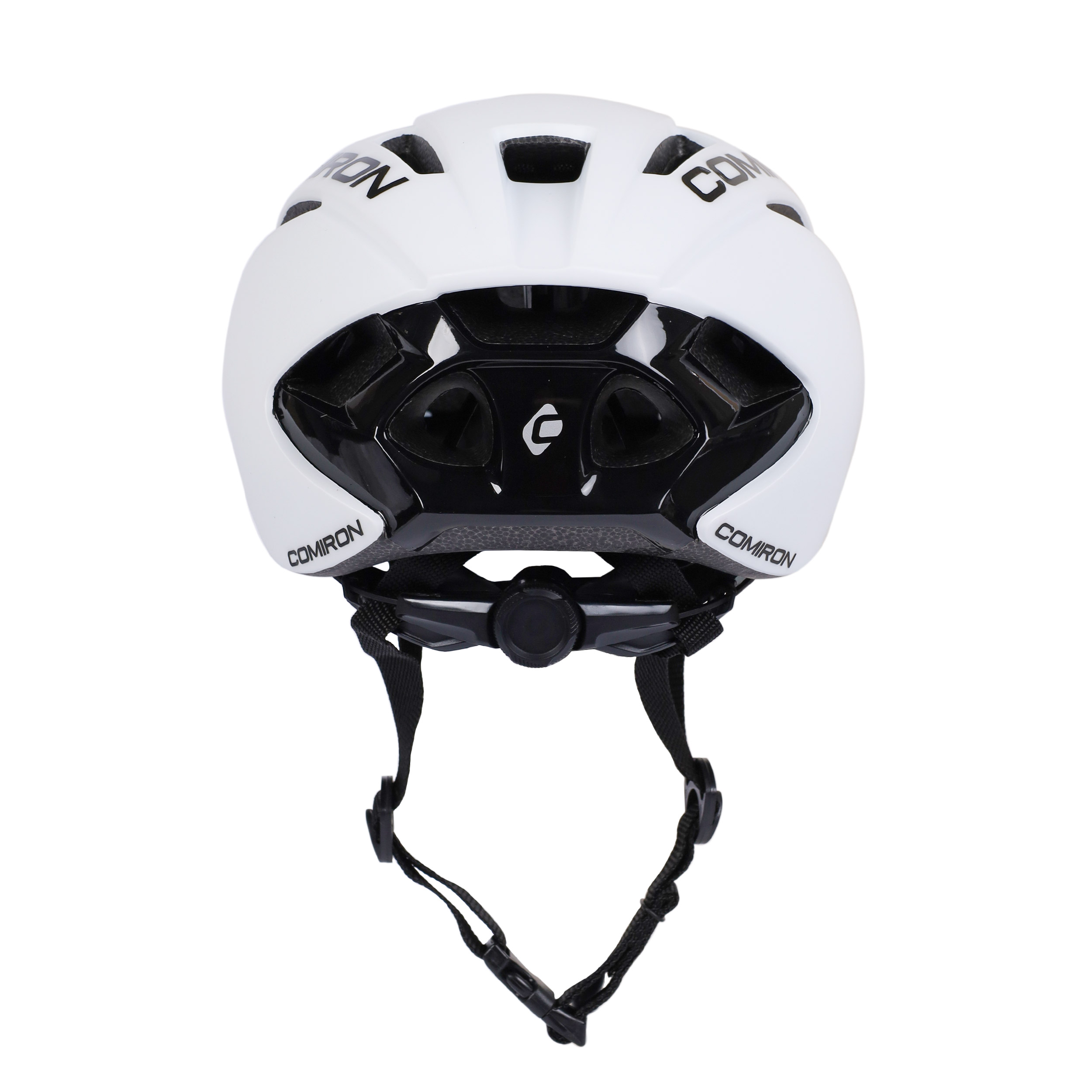 Шлем велосипедный с визором COMIRON. Цвет: White. Размер: L (58-62см)  / MX-100T / уп 12