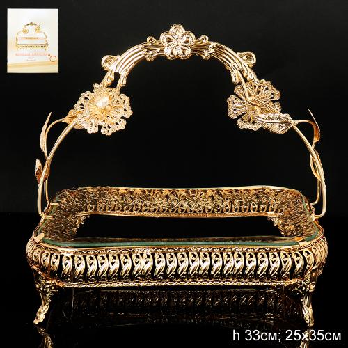 Ваза для фруктов Элит 35х25 см прямоугольная / B-215 /уп 10/