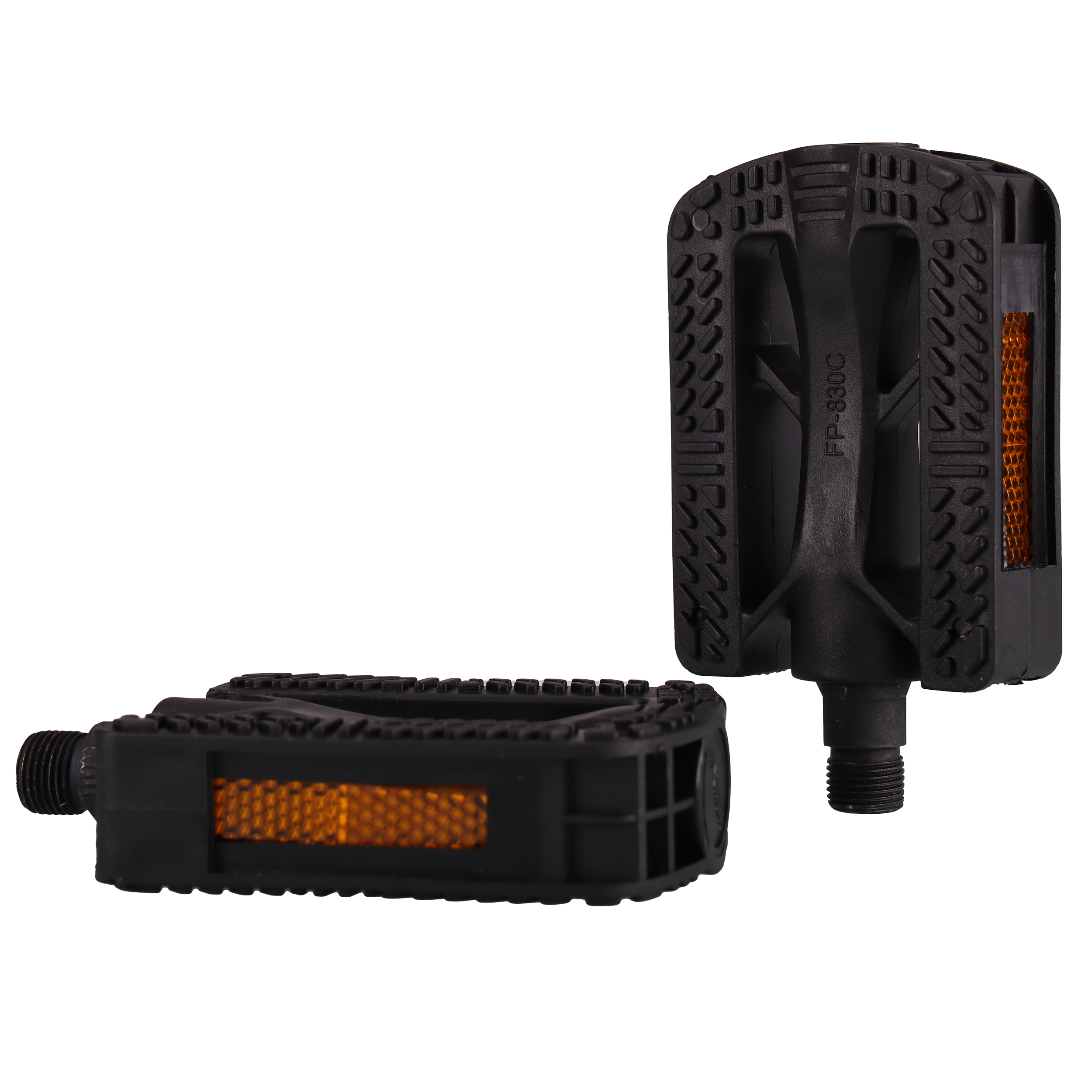 Педаль CITY MIXIEER MX-P830, 9/16 резьба, PP корпус, сталь. подшипник, 105х70мм, с рефлектором, 2S ось, black, 1 пара /уп50/