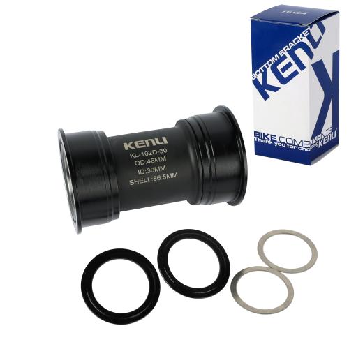 Каретка Press Fit KENLI 68мм/73мм/86,5мм. Под ось 30мм. с промышленными подшипниками. Алюминий. /KL-102D-30/ уп50/