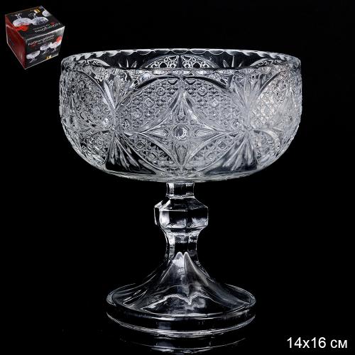 Ваза для сервировки на ножке 600 мл Бабочка / W509/1 /уп 16/