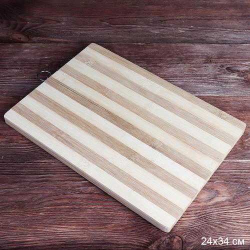 Доска разделочная 24х34x1.7 см / L-110 /уп 30/_бамбук