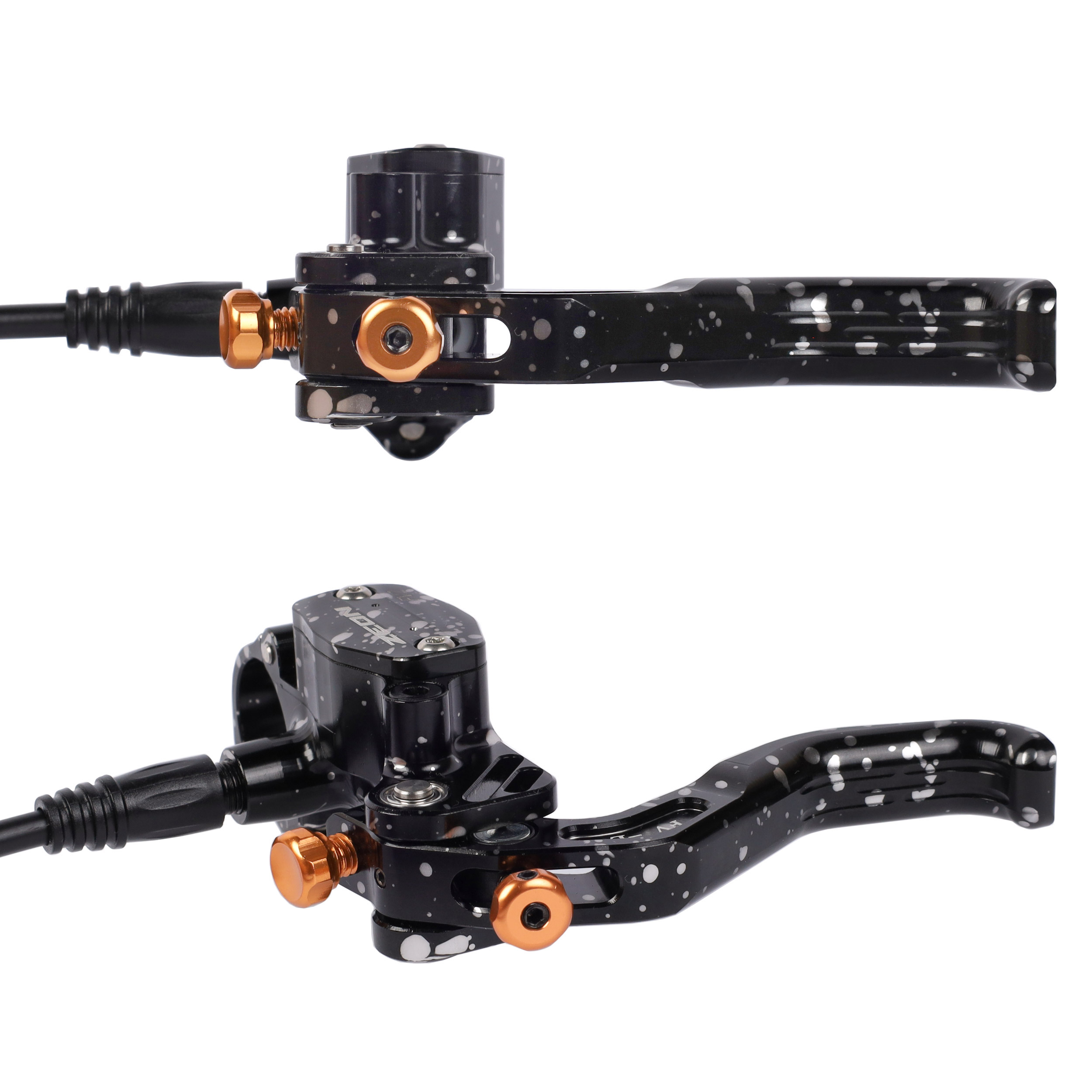 Тормозной набор дисковый гидравлический передний+задний ZEON QUANTUM BREAK 4. 4 поршня, длина передн. =950мм, задн. =1650мм., с ротором 180мм/уп 20/