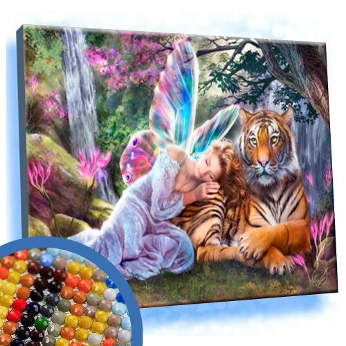 Алмазная мозаика на подрамнике 40x50 Сказочный лес / YSG5833 /уп 30/полное заполнение