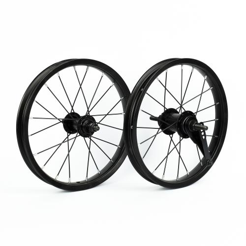 Колеса 14 дюймов комплект в сборе. переднее и заднее с тормозной кареткой и шестерней 110 mm BR14R , чёрное / уп 10 /