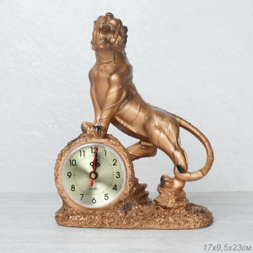 Часы статуэтка Тигр 23x17 см / 2411 /уп 24/