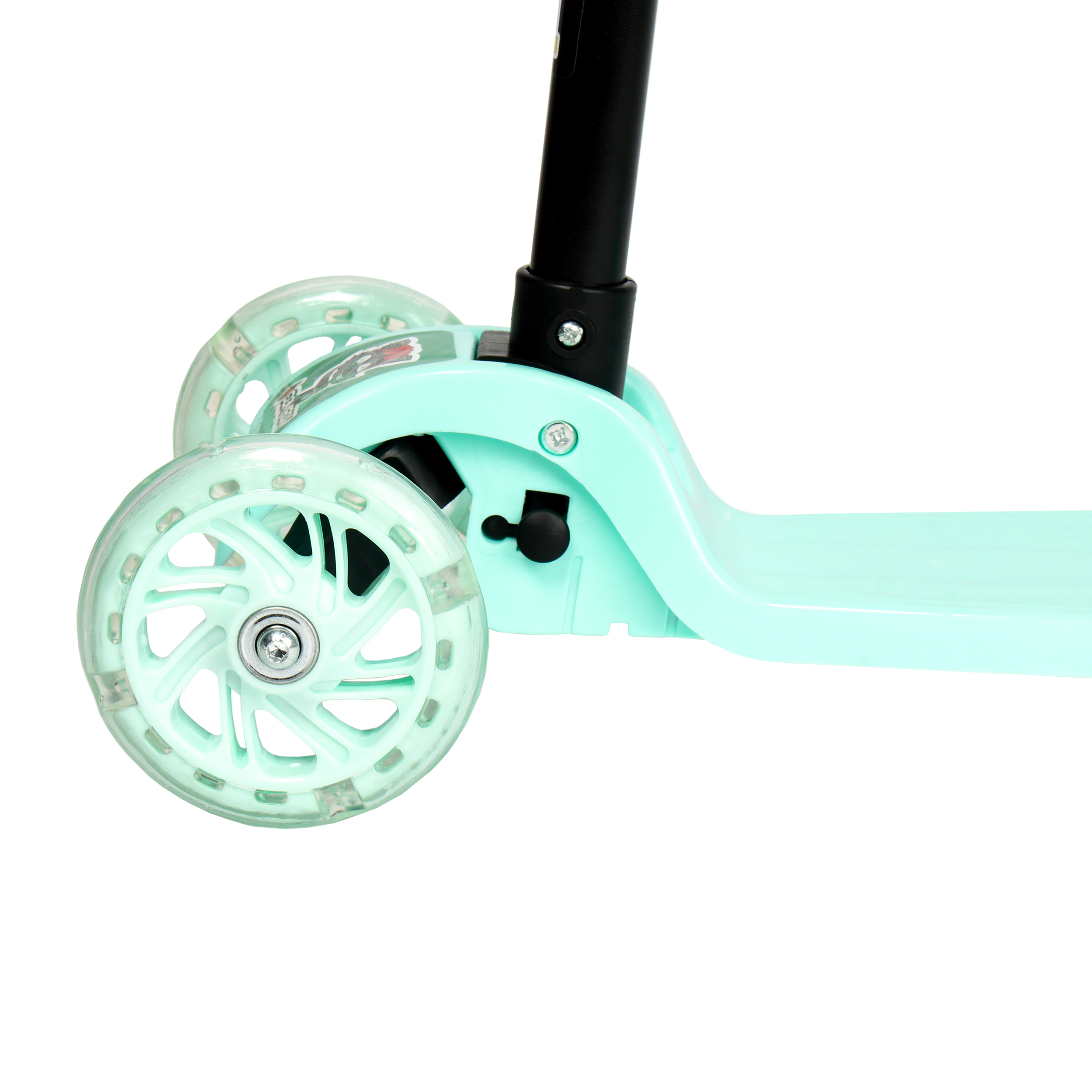 Самокат трехколесный облегчённый для детей от 3-х лет Yeenot GT105, нагрузка до25кг, вес 1,2кг, светящиеся колёса 110мм, цвет светло-зелёный БК/уп13