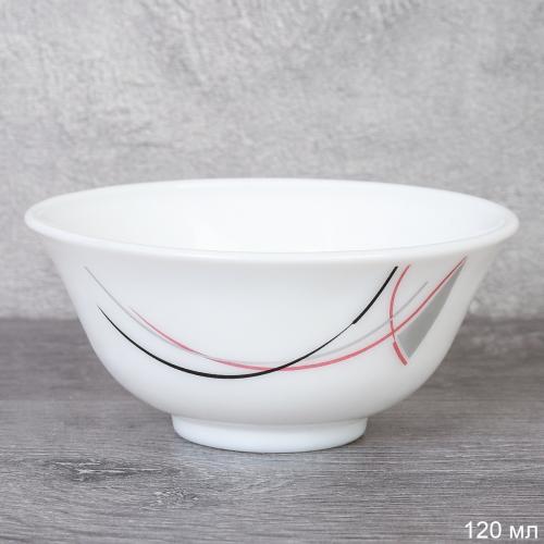 Пиала 120 мл 90 мм Розетка / FW40XN-(7267) /уп 3/72/ Полосы бордо