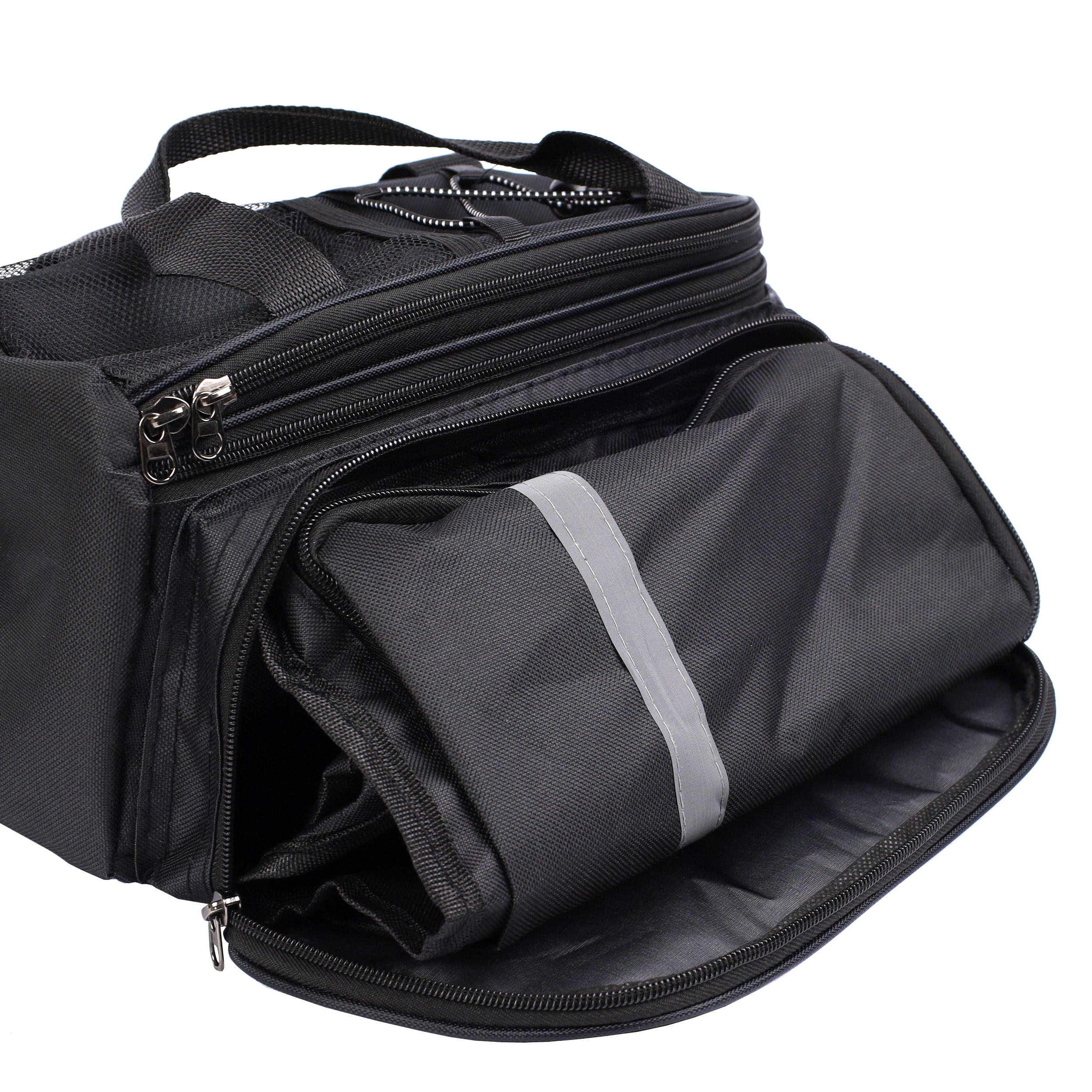 Сумка велосипедная на багажник COMIRON PATAGONIA, основные отсеки на молнии, крепление velcro,  Размер 17х28х32см /уп 30/