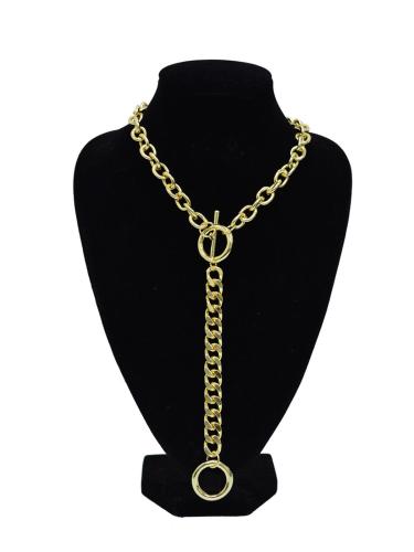 Колье-галстук Цепь 40 см / GTP-7 /уп 12/золото