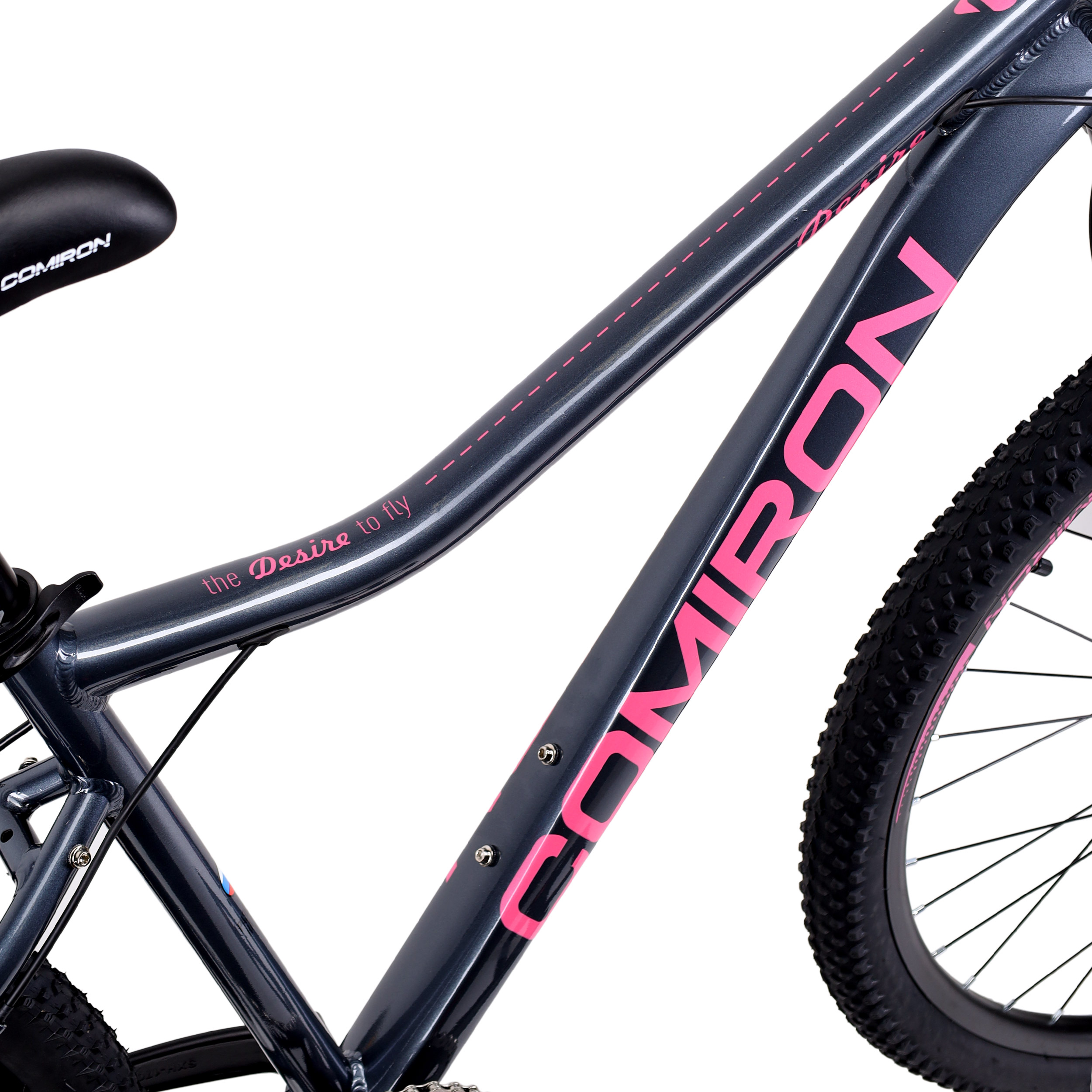 Велосипед 27,5" рама 17" 1х10sp COMIRON DESIRE розовый дымный