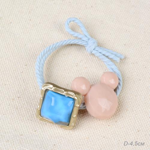 Резинка-шнурок для волос 4,5 см / YIW-75 /уп 100/ Мишка