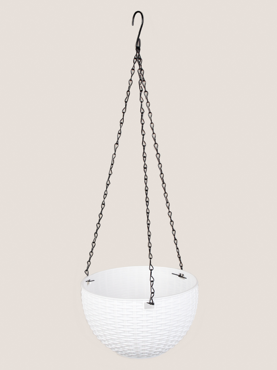 Кашпо подвесное пластик 21х13 см микс / P7208 /уп 60/2,5 литра