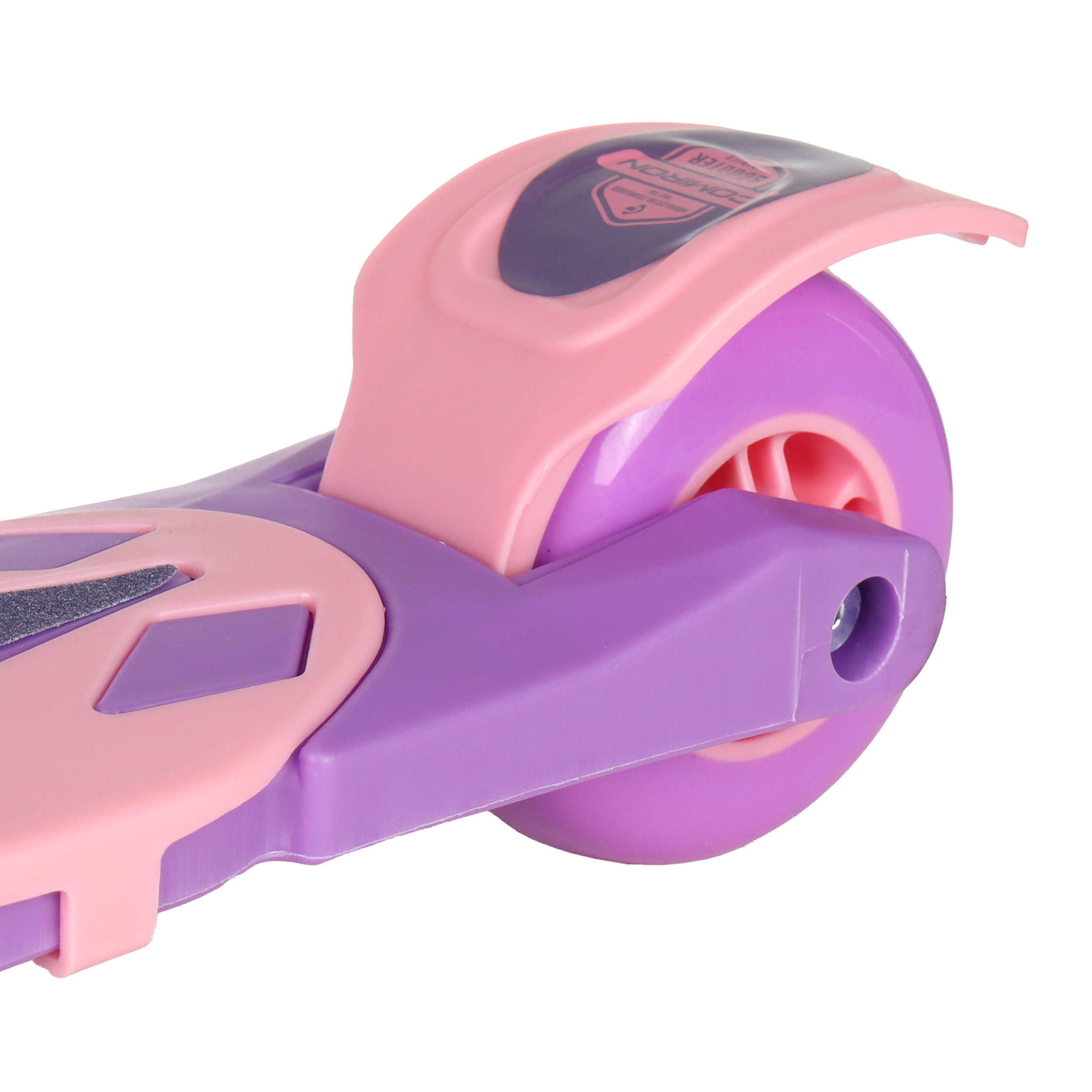 Самокат трехколесный для детей от 2-х лет Yeenot R188-2 , нагрузка до 50кг, складная ручка, светящиеся колёса, PU 120мм, цвет розовый БК/уп10