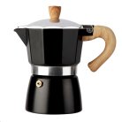 Кофеварка гейзерная 150 мл 3 чашки Черная / VX150-538 /уп 36/