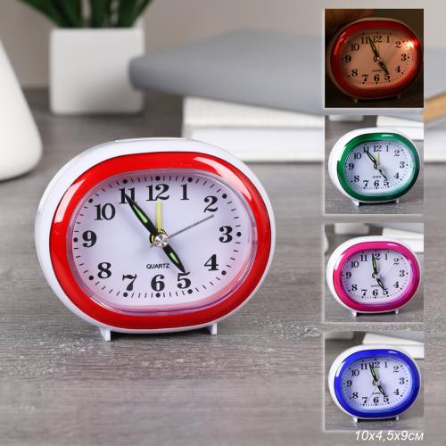 Будильник 10x8 см / XD921 /уп.200/ плавный ход/ микс